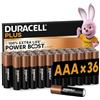 DURACELL Batterie Plus AAA (Confezione da 36) - Batterie Alcaline da 1,5 V - Fino al 100% di durata extra con Attivi POWER BOOST - Affidabilità per i dispositivi di utilizzo quotidiano - MN2400