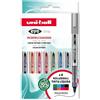 Uni-ball Astuccio Rollers inchiostro liquido UB-157 colori assortiti 8 pz