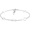 Elli Bracciale da donna con ciondolo a forma di croce, con ciondolo a forma di stella in argento sterling 925, 16, Sfaccettatura, Nessuna pietra preziosa
