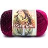 Lion Brand Yarn Scarfie Bulky - Gomitolo di Filato (1 matassa), Nero/Rosa Acceso