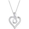 Elli Collana da donna con simbolo dell'infinito, con zirconi, in argento Sterling 925 placcato oro rosa, 450, Cristallo, zirconia cubica,