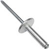 AERZETIX - Set di 100 rivetti ciechi Ø4.8x20mm con testa larga 16mm - DIN 7337 C - rivetto pop a rottura stelo - in alluminio/acciaio - C48269