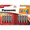 Panasonic Pila alcalina AAA 1,5V LR03 ministilo PANASONIC Pro Power 4+4 free