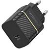 OtterBox EU Caricatore murale GAN USB-C PD 30W, Carica Fast Charge per Smartphone e Tablet, Resistente a Cadute, Robusto, Ultra Durevole, Nero