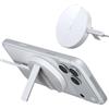 ESR Chargeur Induction sans Fil HaloLock avec Béquille Compatible avec MagSafe, iPhone 17/17e/16/15/14/13/12, Samsung Galaxy S26 Series, Câble de 1,5 m, Blanc