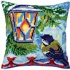Collection D'Art Kit Cuscino Prima del NATALE/40 X 40, 100% Cotone Acrilico, Multicolore, 40 x 40 cm