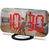 Mqruntoo Sveglia Digitale LED, Orologio da Tavolo Digitale da 6,7 Pollici, 3 Livelli di Luminosità, Doppio Caricatore USB, Perfetto per Comodino, Camera da Letto e Ufficio