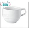 ARTHUR KRUPP - TAZZA CAPPUCCINO IMPILABILE in Porcellana Bianca cl 22 - indicato PREZZO UNITARIO - acquistabile in Confezione di 12 Pezzi o Multipli di 12