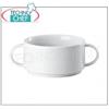 ARTHUR KRUPP - TAZZA BRODO CON MANIGLIE OMNIA in Porcellana Bianca cl 25, cm 10x5h - indicato PREZZO UNITARIO - acquistabile in Confezione di 12 Pezzi o Multipli di 12