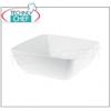 ARTHUR KRUPP - CIOTOLA QUADRA OMNIA in Porcellana Bianca cm 30x30x11h - indicato PREZZO UNITARIO - acquistabile in Confezione di 2 Pezzi o Multipli di 2