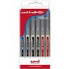 Uni-ball Astuccio Rollers inchiostro liquido UB-157 colori base 6 pz