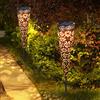 Görvitor Metallo Lampade Solari da Giardino, 2 Pezzi IP65 Impermeabile Luci Solari Esterno Giardino, LED Lampada Solare da Esterno per Fioriera Terrazza Balcone il Percorso Fioriera Decorazione