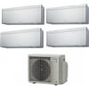 Daikin 3x FTXA25CS FTXA50CS 4MXM80A Climatizzatore Quadri Split Serie STYLISH Modello 2024 Silver WiFi BTU 9+9+9+18 R-32