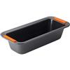 Le Creuset Stampo per Plumcake, Rettangolare, 30 x 11.5 x 7 cm, Resistente alle Sostanze Acide, Finitura in Acciaio al Carbonio, Antracite,Arancio, 94101700000000