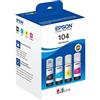 Epson MULTIPACK 4PZ CARTUCCIA ORIGINALE EPSON C13T664640 T6646 664 BK M Y C EcoTank ET-14000