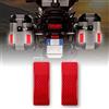4R Quattroerre.it - 5750 - Rifrangenti Adesivi 3D per Bauletti Moto, Rosso, 2 Pezzi, 4 x 10 cm