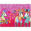 Maxwell & Williams Asciugamano da tè con stampa di cuori d'amore e disegno a zig zag, 1% cotone, rosa, 5 x 7 cm