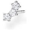 Thomas Sabo orecchino da donna orecchini singoli a perno pietre bianche argento sterling 925 H2132-051-14