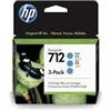 HP CARTUCCIA ORIGINALE HP 712 3ED77A CIANO 3PZ DESIGNJET STUDIO 24-ZOLL