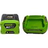 Greenworks Starter kit gsk60b2 batteria 2ah 60v + caricabatteria