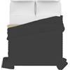 Italian Bed Linen TRAPUNTINO ESTIVO ELEGANT NO STIRO - Made in Italy - Copriletto Matrimoniale 260x270 cm in Morbida Microfibra - Tinta Unita - DoubleFace - Trapunta 100 g - Grigio Scuro/Panna