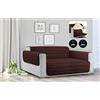 Italian Bed Linen Copridivano Trapuntato TRENDY, 3 Posti, Marrone/Panna
