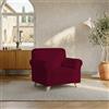 Italian Bed Linen Copridivano Leslie 1 Posto con braccioli - Fodera Sagomata Estensibile 80-100 cm in Poliestere + Elastan, Salvadivano Elasticizzato - Bordeaux