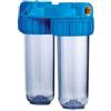 Contenitore Doppio per 2 Filtri Acqua 10 In/Out 1 Ottone Col. Opaco (or)