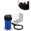 Contenitore BIG per Filtro Acqua da 10 In/Out 3/4 Col. Blue con pulsante di rilascio pressione + chiave e staffa (or)