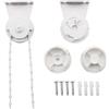LERANXIN Kit di Riparazione per Tende a Rullo 35 mm, con Staffe e Catena di Perline, White Tende a Rullo Accessori, Tende a Rullo Componenti per Aste per Tende