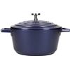 Master Class MasterClass Casseruola piccola con coperchio, 2,5L/20cm, in alluminio fuso leggero, sicura per forno e piano cottura a induzione, blu