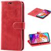 Mulbess Cover per Samsung Galaxy A70, Custodia Pelle con Magnetica per Samsung Galaxy A70 [Vinatge Case], Vino Rosso