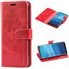 Mulbess Cover per Samsung Galaxy S10, Custodia Pelle con Magnetica per Samsung Galaxy S10 [Vinatge Case], Vino Rosso