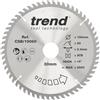 Trend Lama per sega circolare CraftPro TCT per finiture fini, 190 mm x 60 denti x 30 mm di foro, con punta in carburo di tungsteno, CSB/19060