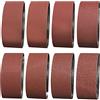 Sruhrak Nastri Abrasivi 75x457mm -1 Ciascuno di Grane 40/60 & 2 Ciascuno di Grane 80/120/180/240/320/400 Carta Abrasiva per Levigatrice a Nastro, per Levigare e Rimuovere Metallo/Legno (14 Pezzi)
