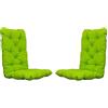 AMBIENTE HOME Ambientehome Set di 2 cuscini per sedia a schienale alto, 120 x 50 x 8 cm, verde/giallo