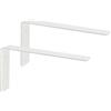 Sayayo Staffe per Mensole Bianche Staffe a L Staffe per Mensola Pesanti Reggimensola in Acciaio Inox, Supporti Mensola Reggi Mensola Porta Mensole da Muro, 225 mm * 125 mm, 2 Pezzi