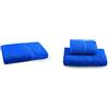 Gabel Tintunita & Co Telo Bagno, 100% Cotone, Blu Elettrico, 150 X 100 Cm & Tintunita & Co Set Asciugamani, 100% Cotone, Blu Elettrico, 100 X 60 Cm