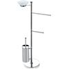 CAOS ARREDOBAGNO Caos Arredo Bagno Italiano - Piantana WC-BIDET con scopino ottone cromato Stilo - P346