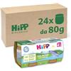 HiPP - Omogeneizzato di Pesce per Neonati, Gusto Salmone con Verdure, Senza glutine e Senza Aggiunta di Sale e Aromi, 24 Vasetti da 80 g