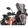 Puig 9717F Cupolino Touring alto e aerodinamico in acrilico CN da 4 mm con profilo arrotondato, zona superiore piatta e deflettori che migliorano la protezione, Fumé Scuro