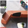 Elleci Office MANTRA Schienale triangolare Pouf attesa rivestimento tessuto MADRID class 1IM