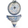 CERAMICHE CALTAGIRONE Fontana Murale Ceramiche Caltagirone Frutta Blu Antico 55 cm