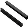 Qrity 2 Pezzi Moderno Armadio in Lega di Alluminio Armadio Maniglia Della Porta del Cassetto del Mobile Tira Manopole, Centro del Foro 192mm, Nero
