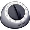 Taylor Pro Wind Up Timer da Cucina, Mini Timer da Cucina in Acciaio Inossidabile da 60 Minuti, Allarme Portatile per il Conto alla Rovescia per Cucinare e Cuocere, Approvato da Cuochi Professionisti