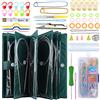 Coopay Set di Ferri da Maglia Circolari in Metallo, include 11 Ferri da Maglia Circolari Corti 40 cm, Accessori per Maglieria di Base e Pratica Borsa, per Principianti per Progetti di Maglieria