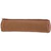 Oxford - Astuccio scolastico rotondo, 22 x 6 cm, con chiusura lampo, in pelle, marrone