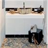 Imso ceramiche - Lavabo Pilar Stone in pietra lavica [pezzo unico] - ISLAPILST