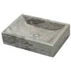 Imso ceramiche - Lavabo Quadrato Grigio in marmo - ISLAQUGRI