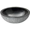 Imso ceramiche - Lavabo Rotondo Nero in marmo grezzo - ISLATONEG